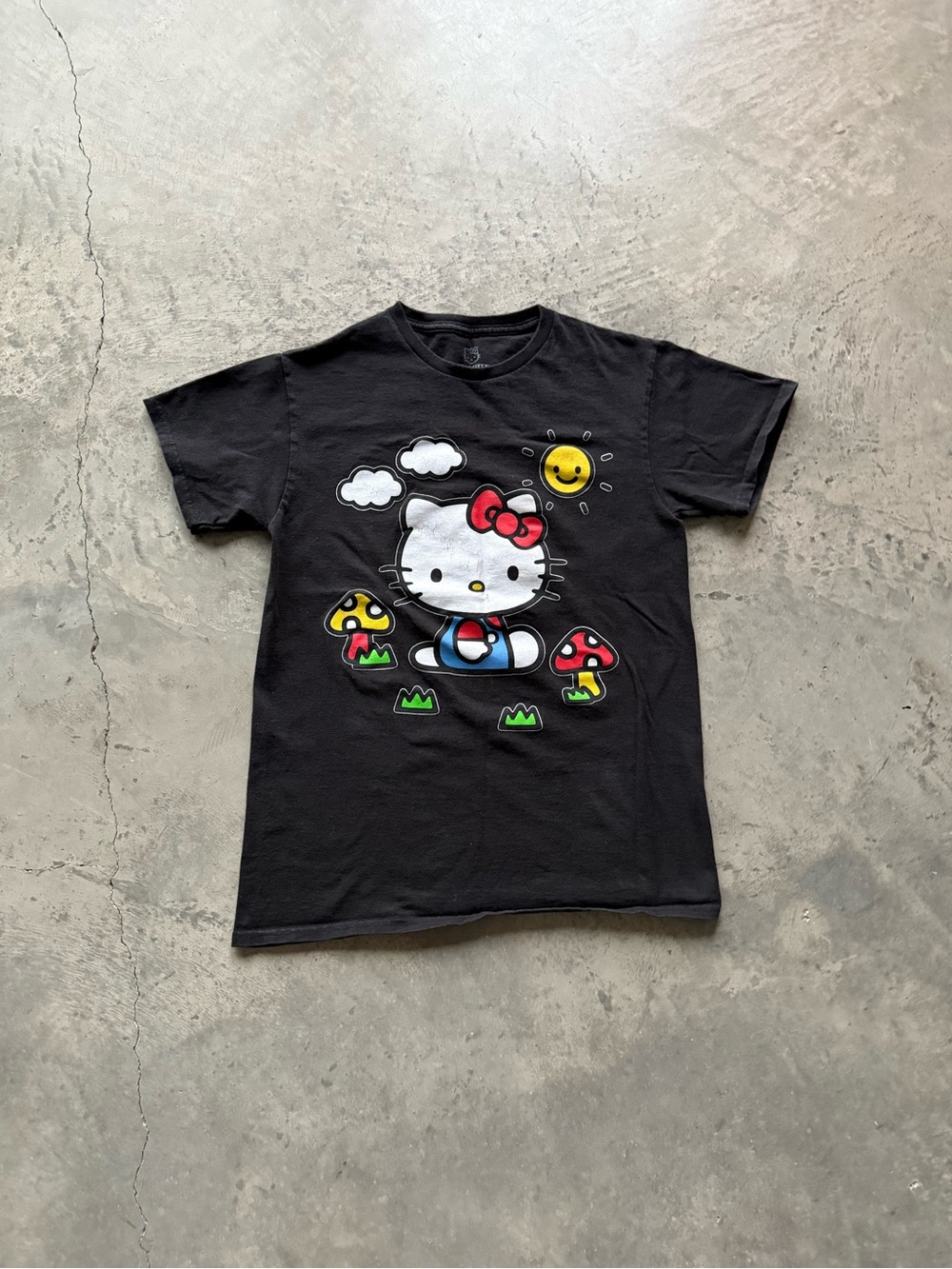 Sanrio Black Hello Kitty Graphic Short Sleeve Tee